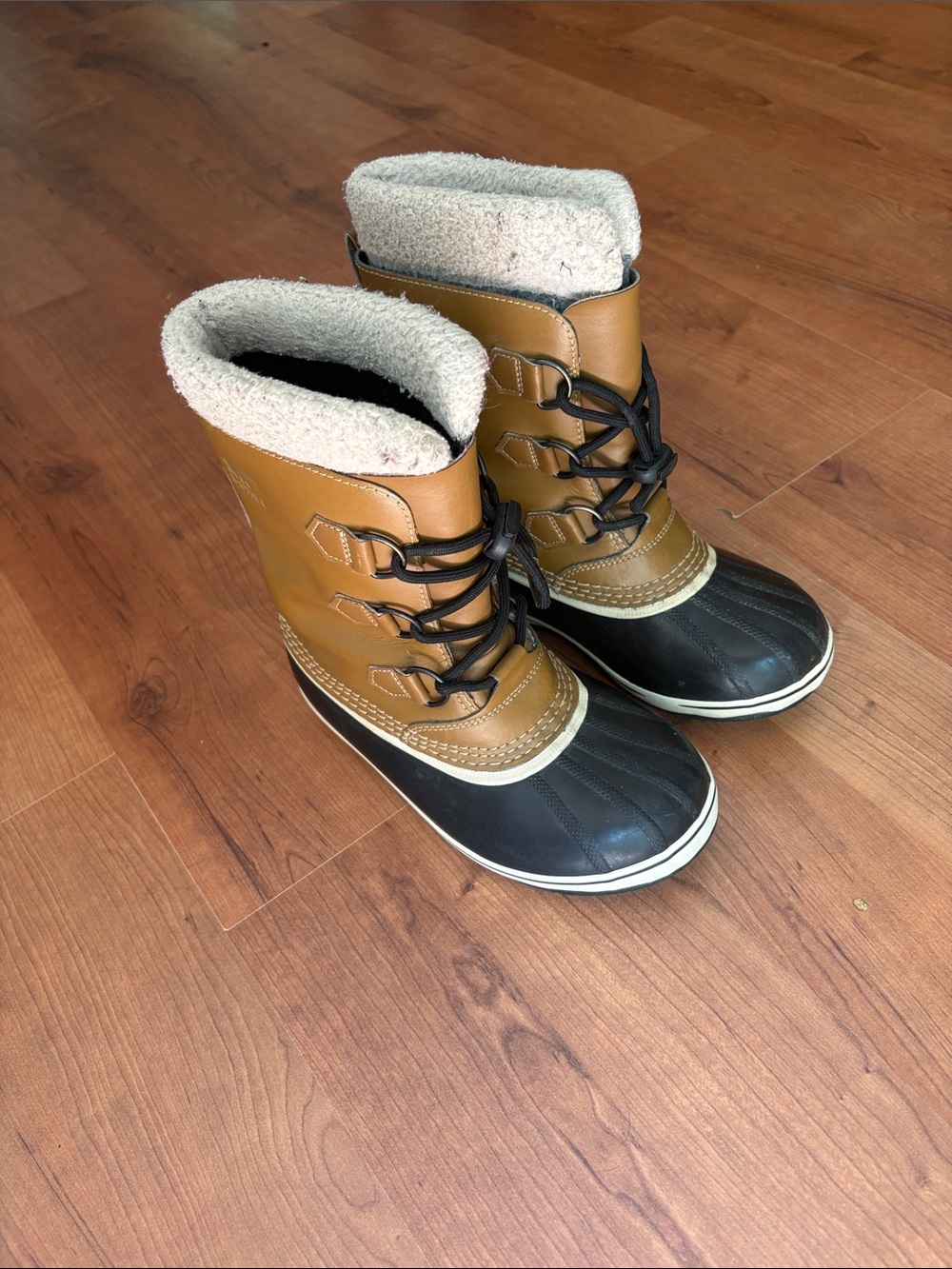 Sorel Kids Two-Tone Brown and Black Insulated Snow Boots